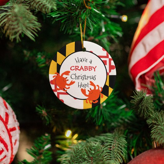 Haben Sie Crabby Christmas Hun Personalisiert Ornament Aus Metall