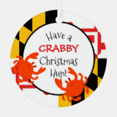 Haben Sie Crabby Christmas Hun Personalisiert Ornament Aus Metall (Vorderseite)