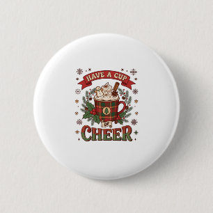 Haben Sie Cup Cheer Weihnachten Karo-Mug Heiße Sch Button