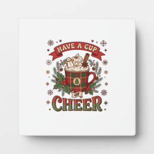Haben Sie Cup Cheer Weihnachten Karo-Mug Heiße Sch Fotoplatte
