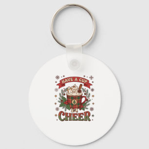 Haben Sie Cup Cheer Weihnachten Karo Tasse Heiße S Schlüsselanhänger