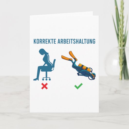Haben Sie das Arbeitshaltung Scuba Diver Apparel F Karte (Vorderseite)