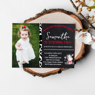 Haben Sie den roten Moosbaum zum Geburtstag gehört Einladung