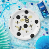 Haben Sie die BUZZ Bumble Bee Dot Baby Dusche gehö Pappteller (Party)