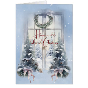 Haben Sie ein altmodisches Weihnachtsfenster
