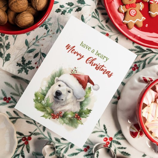 Haben Sie ein Bärenfröhliches Weihnachten Eisbär F