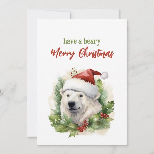 Haben Sie ein Bärenfröhliches Weihnachten Eisbär F (Vorderseite)