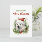 Haben Sie ein Bärenfröhliches Weihnachten Eisbär F (Stehend Vorderseite)