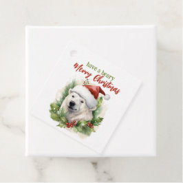 Haben Sie ein Bärenfröhliches Weihnachten Eisbär F Geschenkanhänger