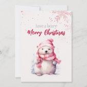 Haben Sie ein beary frohe Weihnachten Polar Bär Fu (Vorderseite)