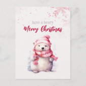 Haben Sie ein beary frohe Weihnachten Polar Bär Fu (Vorderseite)