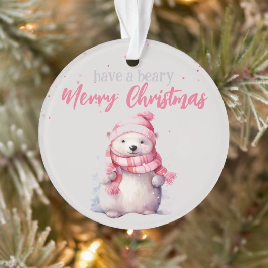 Haben Sie ein beary frohe Weihnachten Polar Bär Fu Ornament (Baum)