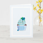 Haben Sie ein BERRY Happy Birthday Blueberry Cupca Karte (Gelbe Blume)