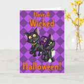 Haben Sie ein böses Halloween! Karte (Gelbe Blume)