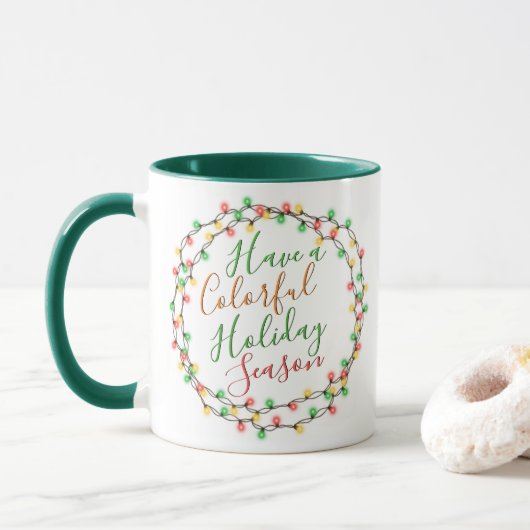 Haben Sie ein buntes Wort für die Urlaubssaison Tasse (Mit Donut)