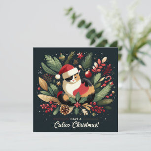 Haben Sie ein Calico Chritmas? Feiertagskarte