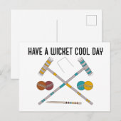 Haben Sie ein Cooles Wicket-Tag Funny Croquet Postkarte (Vorne/Hinten)