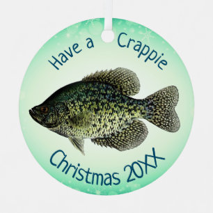 "Haben Sie ein Crappie Weihnachten? Schwarze Crapp Ornament Aus Metall
