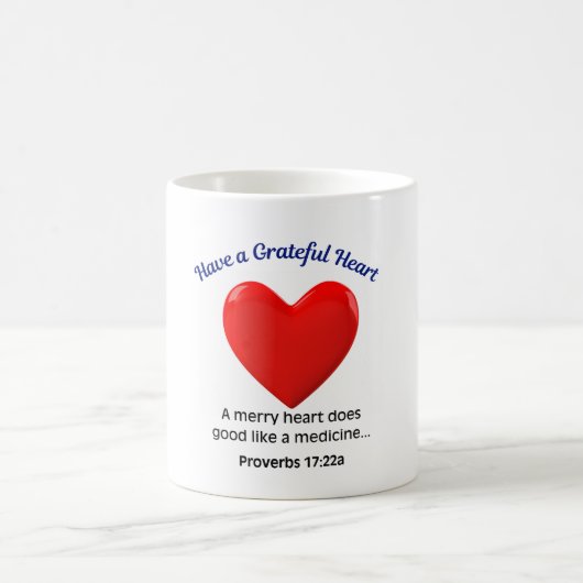 Haben Sie ein dankbares Herz Kaffeetasse (Mittel)