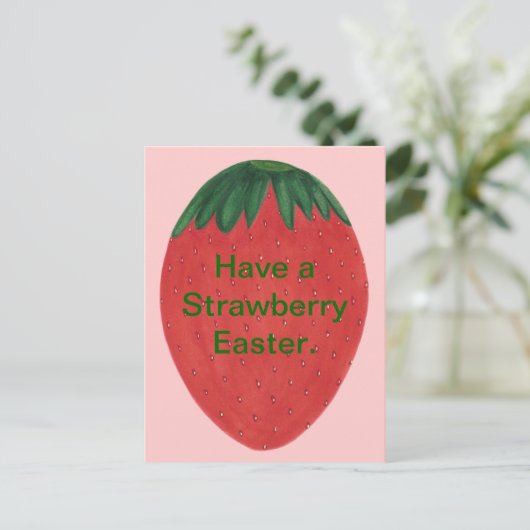 Haben Sie ein Erdbeereier Postkarten (Stehend Vorderseite)