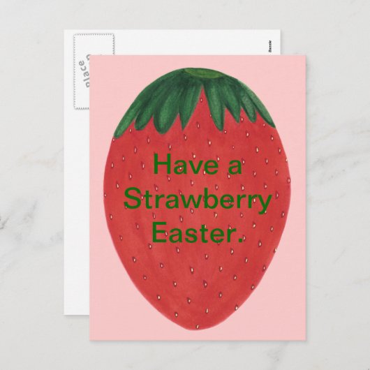 Haben Sie ein Erdbeereier Postkarten (Vorne/Hinten)