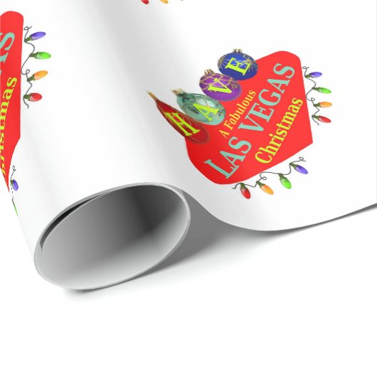 HABEN Sie ein fabelhaftes Las Vegas Weihnachtswrap Geschenkpapier (Rolleneckpunkt)