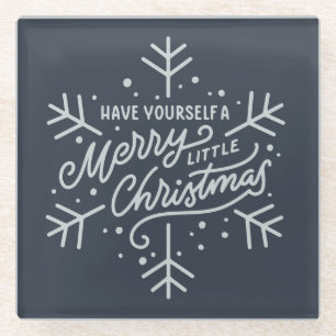 Haben Sie ein frohes kleines Weihnachtsfest - Schn Glasuntersetzer