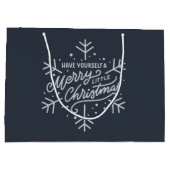 Haben Sie ein frohes kleines Weihnachtsfest - Schn Große Geschenktüte (Rückseite)