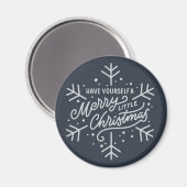 Haben Sie ein frohes kleines Weihnachtsfest - Schn Magnet (Vorderseite/Rückseite)