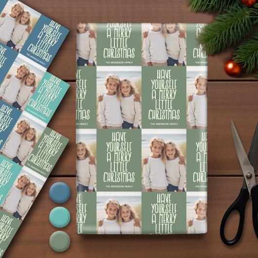 Haben Sie ein frohes Weihnachten 1 Foto Whimsical Geschenkpapier Set