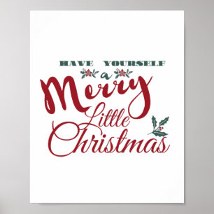 Haben Sie ein fröhliches kleines Weihnachtsgedicht Poster