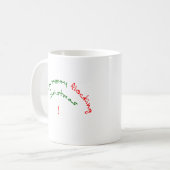 haben Sie ein fröhliches scharendes Weihnachten Kaffeetasse (Vorderseite Links)