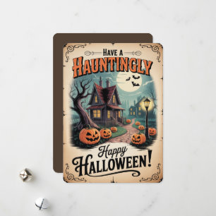 "Haben Sie ein gespenstisch frohes Halloween" Nach Feiertagskarte