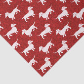 Haben Sie ein glückliches Dackel-Weihnachten Seidenpapier (Ausschnitt)