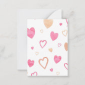 Haben Sie ein glückliches Kind in der Valentinschu Mitteilungskarte (Rückseite)