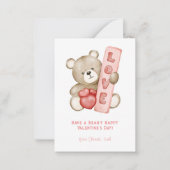 Haben Sie ein glückliches Kind in der Valentinschu Mitteilungskarte (Vorderseite)