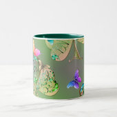 "Haben Sie ein glückliches St. Patrick's"-Kleeblat Zweifarbige Tasse (Mittel)