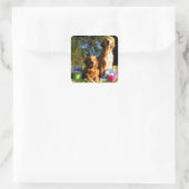 Haben Sie ein goldenes Oster? Quadratischer Aufkleber (Tasche)