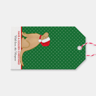 Haben Sie ein goldenes Weihnachtsgeschenk-Tags Grü Geschenkanhänger