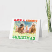 Haben Sie ein Groovy Weihnachten Niedliches Hippie (Vorderseite)