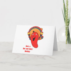 Haben Sie ein heißes und würziges Feiertagskarte