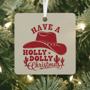 Haben Sie ein Holly Dolly lustiges Weihnachten Cow Ornament Aus Metall