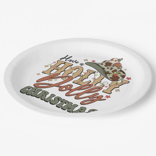 Haben Sie ein Holly Dolly Weihnachten Pappteller (Schrägansicht)