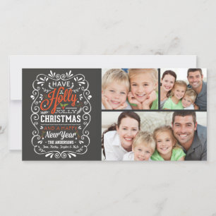 Haben Sie ein Holly Jolly Weihnachts-Chalkboard 3- Feiertagskarte