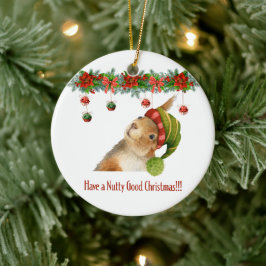 Haben Sie ein hübsches Weihnachtshörnchen nach Maß Keramik Ornament