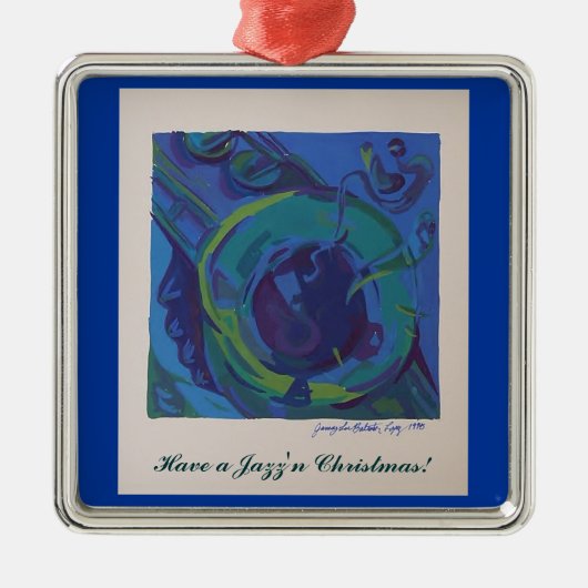 Haben Sie ein Jazz'n Weihnachten Silbernes Ornament (Vorne)