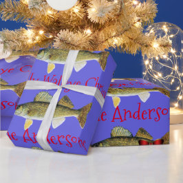 "Haben Sie ein Jolly Walleye Weihnachten" Walleye  Geschenkpapier