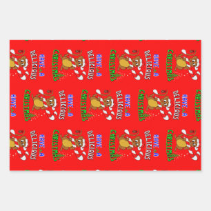 Haben Sie ein köstliches Weihnachten 25 Dezember W Geschenkpapier Set