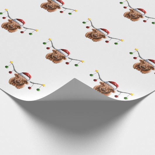 Haben Sie ein Merry Hielan Coo Weihnachten Geschenkpapier (Ecke)