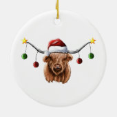 Haben Sie ein Merry Hielan Coo Weihnachten Keramik Ornament (Hinten)